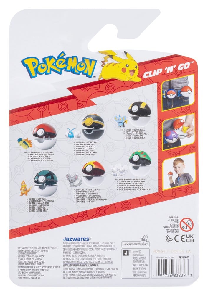 Pokémon Clip 'n' Go Actionfigur Sheinux & Ultraball Image 2