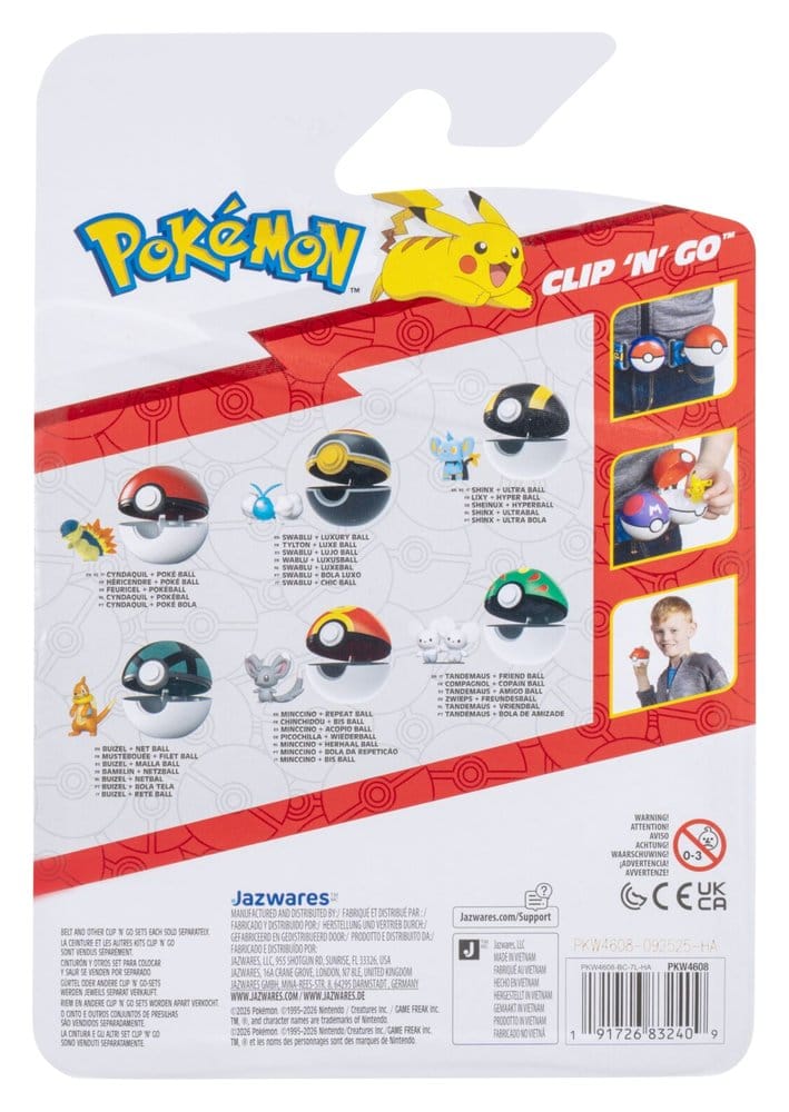 Pokémon Clip 'n' Go Actionfigur Feurigel & Pokéball Image 2