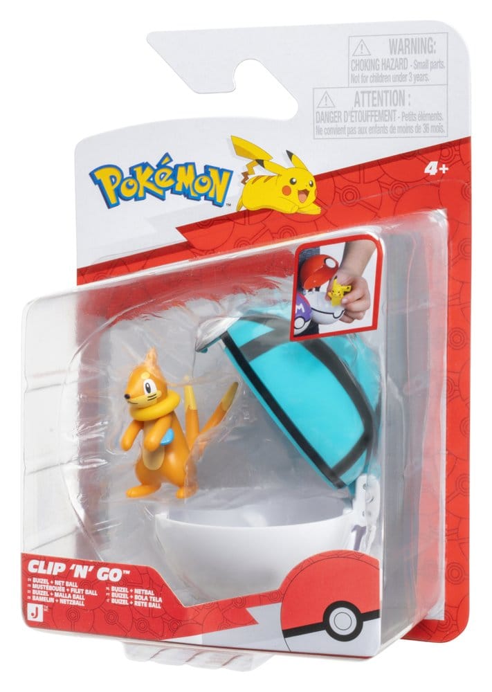 Pokémon Clip 'n' Go Actionfigur Bamelin & Netzball Image 2