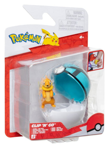 Pokémon Clip 'n' Go Actionfigur Bamelin & Netzball Image 3