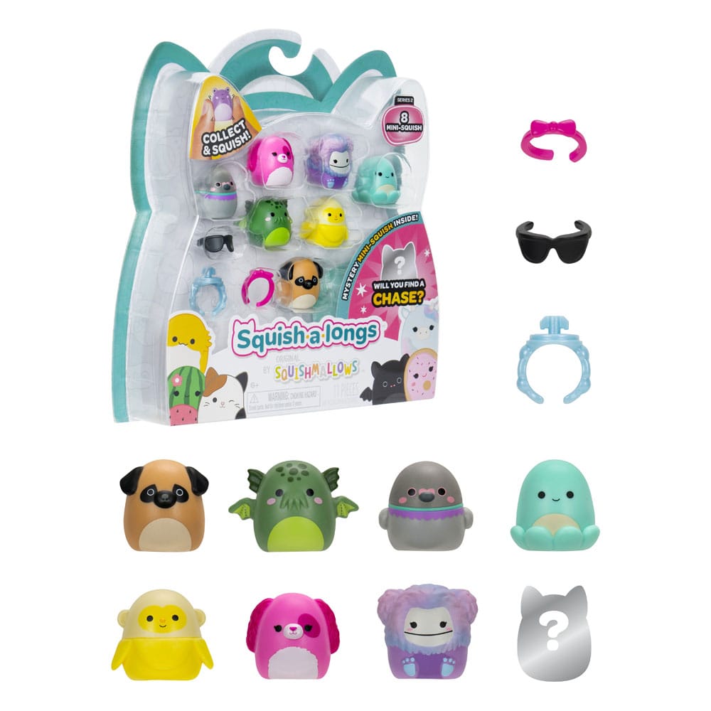 Squishmallows Squish-a-longs Minifiguren 8er Pack Set Series 2 Style 1 2,5 cm Image 2