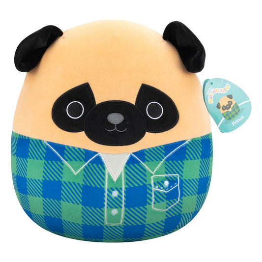 Squishmallows Plüschfigur Brown Pug in Green and Blue Flannel Shirt Prince 30 cm Image 2