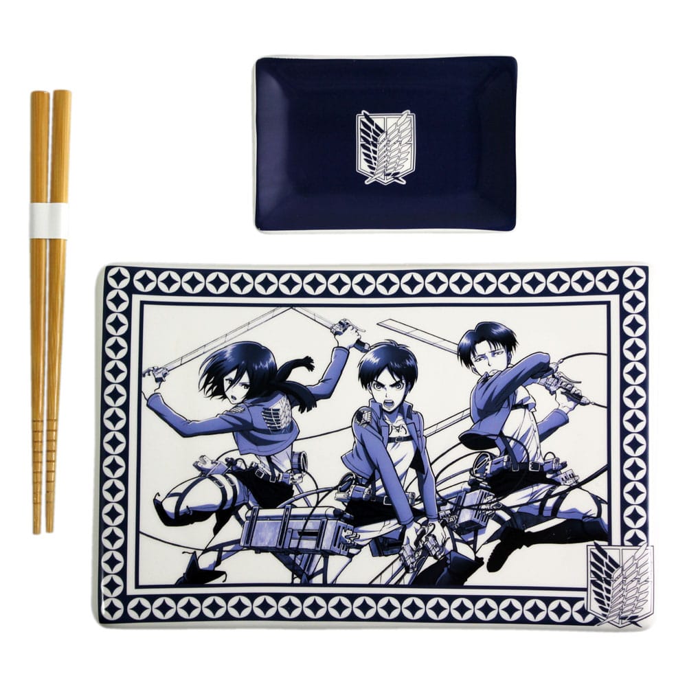 Attack on Titan Keramik Sushi Set mit Essstäbchen Image 1
