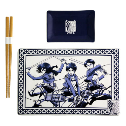 Attack on Titan Keramik Sushi Set mit Essstäbchen Image 1