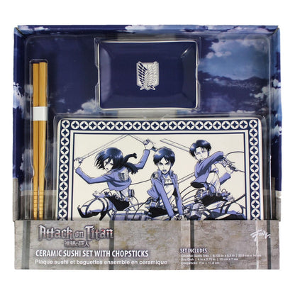 Attack on Titan Keramik Sushi Set mit Essstäbchen Image 3