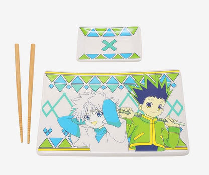 Hunter x Hunter Keramik Sushi Set mit Essstäbchen Gon & Killua Image 1