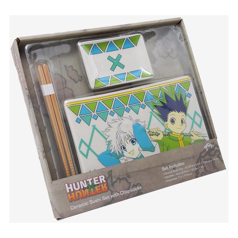 Hunter x Hunter Keramik Sushi Set mit Essstäbchen Gon & Killua Image 2