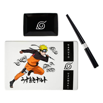 Naruto Shippuden Keramik Sushi Set mit Essstäbchen Naruto Uzumaki Image 3