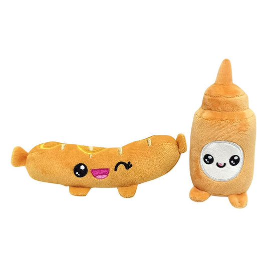 Yummis Together Plüschfiguren 2er-pack Bratwurst & Senf in Take Away Bag 21 cm Image 2