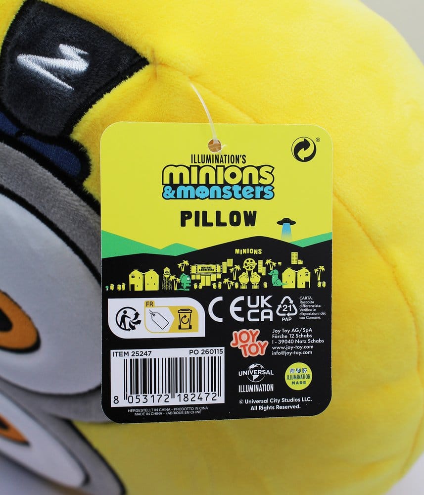 Minions 3 rundes Plüschkissen bestickt 30x10x30 cm Image 5