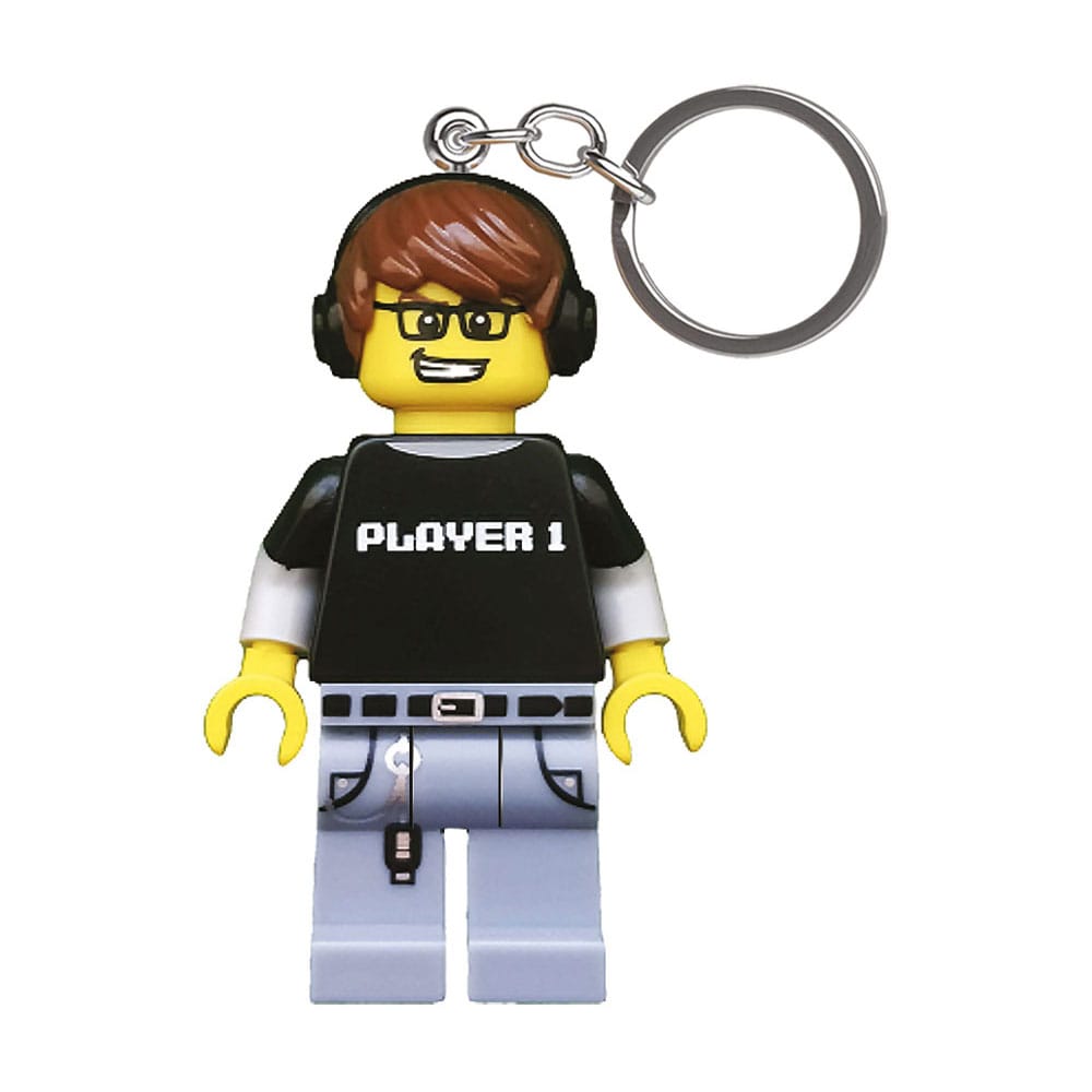 LEGO Minifigures Schlüsselanhänger mit Leuchtfunktion Video Game Guy 8 cm Image