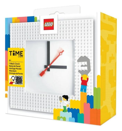 Lego Wanduhr Time by IQHK Weiß Image 1