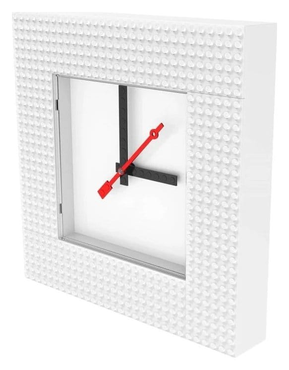 Lego Wanduhr Time by IQHK Weiß Image 2