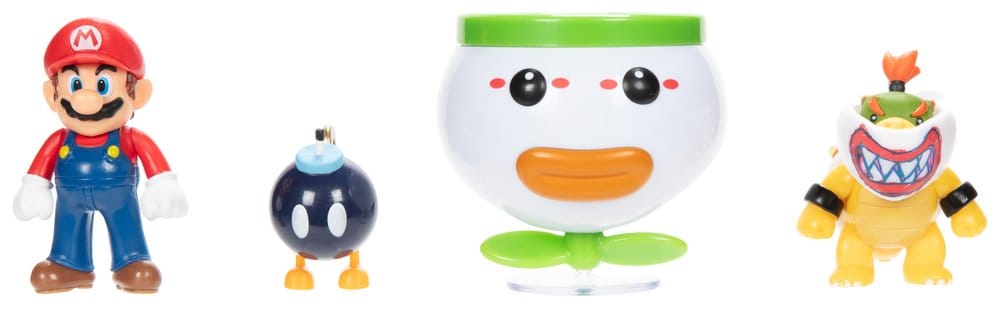 World of Nintendo Minifiguren 2er-Pack Mario and Bowser Jr. Clown Car 6 cm Image 2