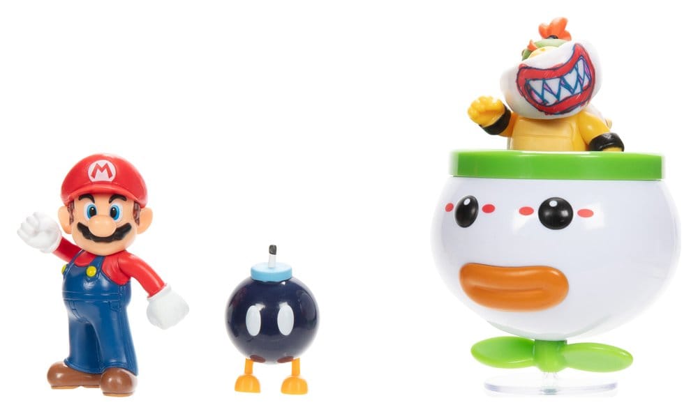 World of Nintendo Minifiguren 2er-Pack Mario and Bowser Jr. Clown Car 6 cm Image 4