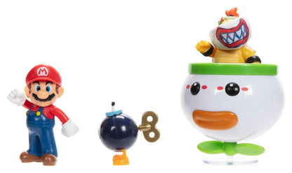 World of Nintendo Minifiguren 2er-Pack Mario and Bowser Jr. Clown Car 6 cm Image 1