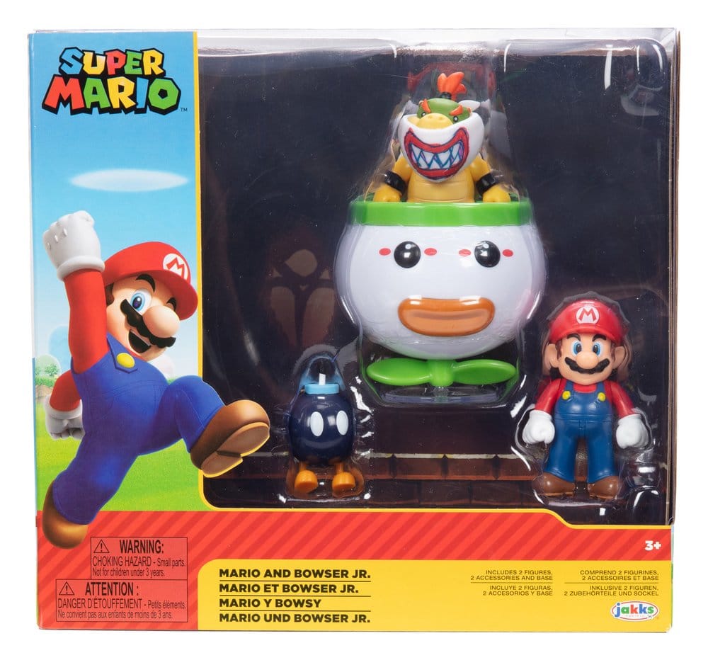 World of Nintendo Minifiguren 2er-Pack Mario and Bowser Jr. Clown Car 6 cm Image 6
