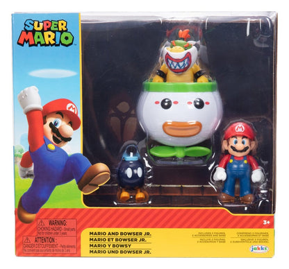 World of Nintendo Minifiguren 2er-Pack Mario and Bowser Jr. Clown Car 6 cm Image 6