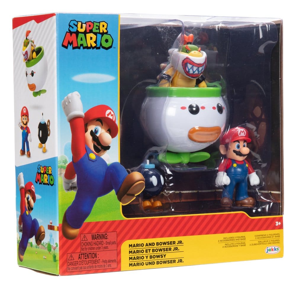 World of Nintendo Minifiguren 2er-Pack Mario and Bowser Jr. Clown Car 6 cm Image 7