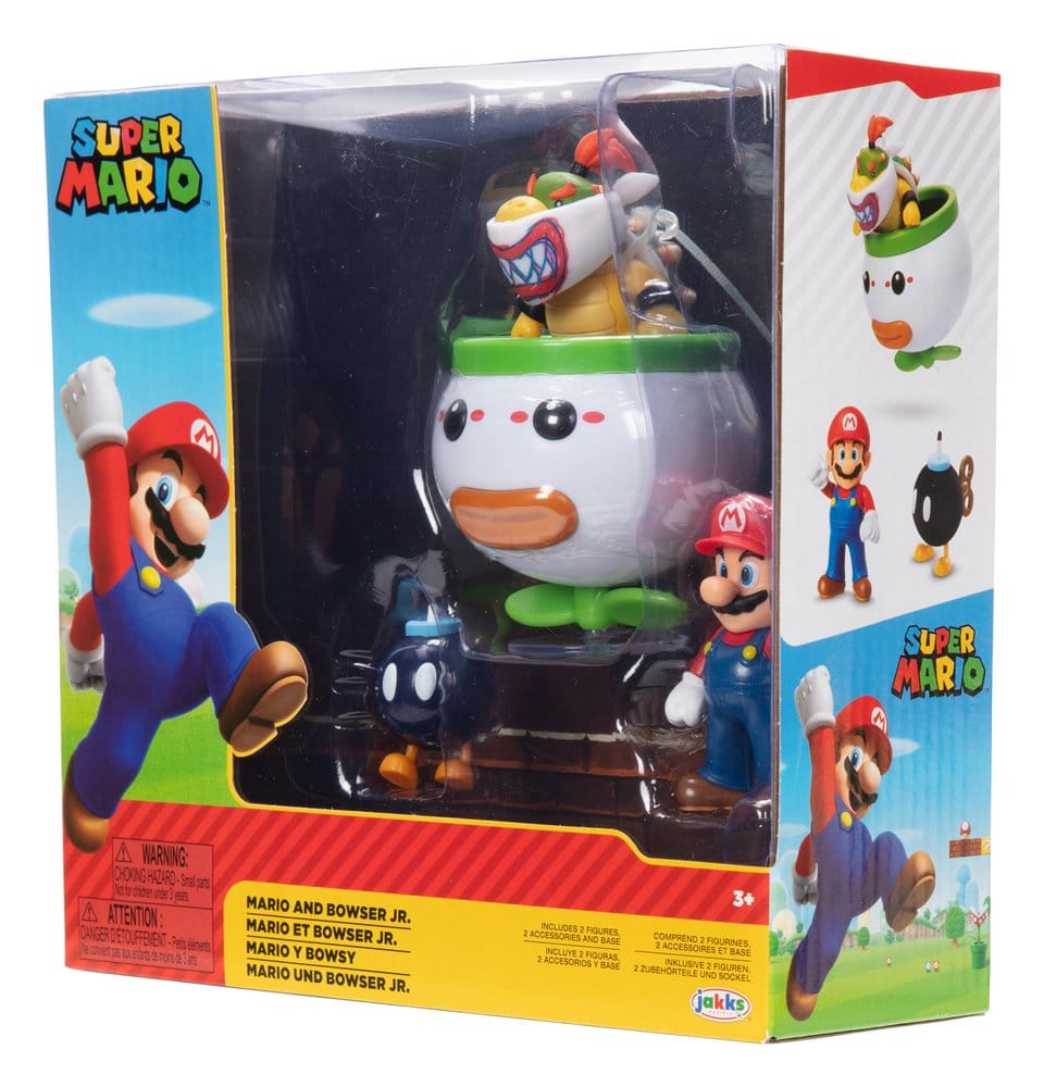 World of Nintendo Minifiguren 2er-Pack Mario and Bowser Jr. Clown Car 6 cm Image 8