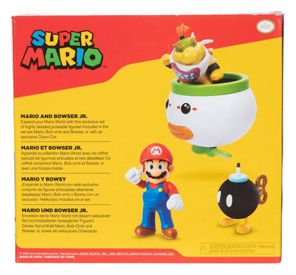 World of Nintendo Minifiguren 2er-Pack Mario and Bowser Jr. Clown Car 6 cm Image 9