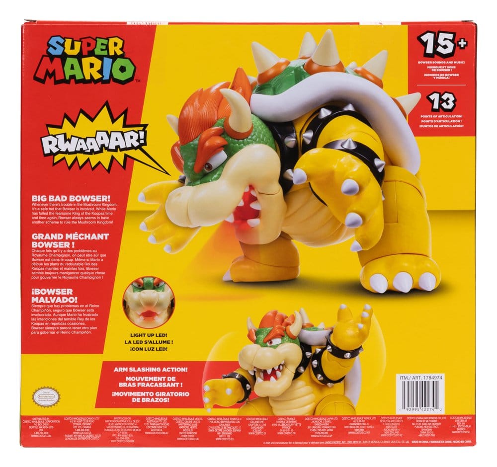 Super Mario Actionfigur Big Bad Bowser 30 cm Image 7