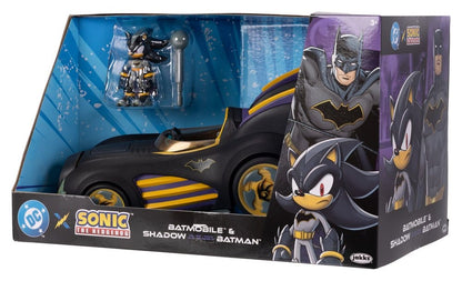 DC x Sonic - The Hedgehog Actionfigur mit Fahrzeug Shadow Batman & Batmobile 6 cm Image 4