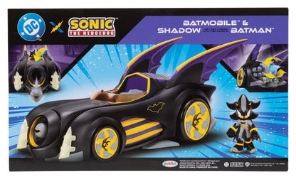 DC x Sonic - The Hedgehog Actionfigur mit Fahrzeug Shadow Batman & Batmobile 6 cm Image 5
