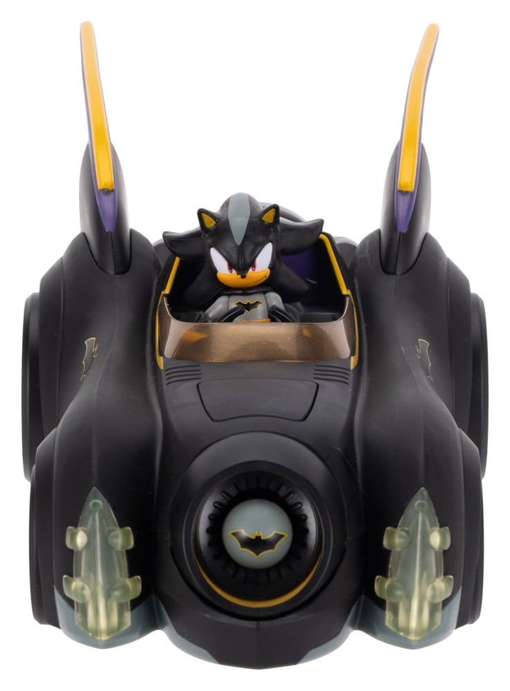DC x Sonic - The Hedgehog Actionfigur mit Fahrzeug Shadow Batman & Batmobile 6 cm Image 6