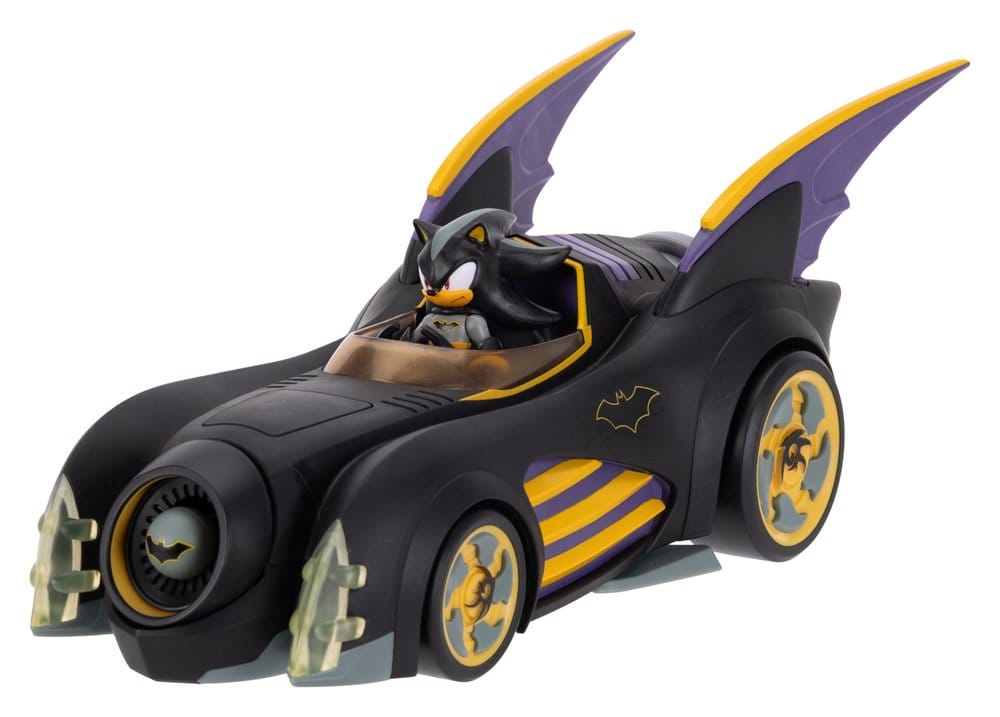 DC x Sonic - The Hedgehog Actionfigur mit Fahrzeug Shadow Batman & Batmobile 6 cm Image 7