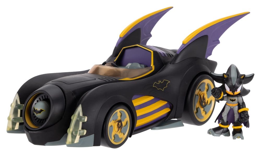 DC x Sonic - The Hedgehog Actionfigur mit Fahrzeug Shadow Batman & Batmobile 6 cm Image 11
