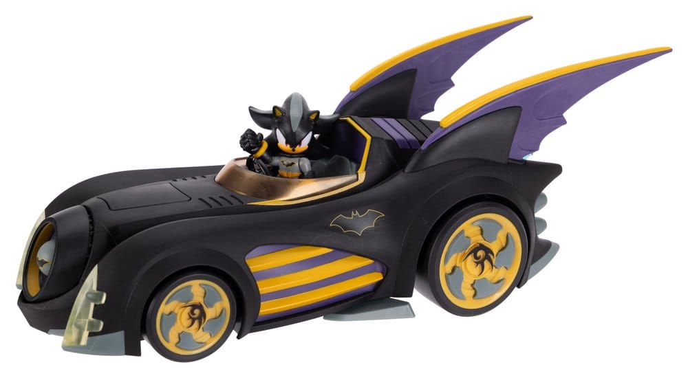 DC x Sonic - The Hedgehog Actionfigur mit Fahrzeug Shadow Batman & Batmobile 6 cm Image 12