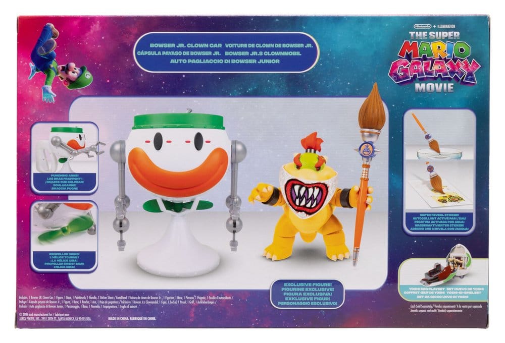 Der Super Mario Galaxy Film Actionfigur Bowser Jr. with Clown Car 13 cm Image 2