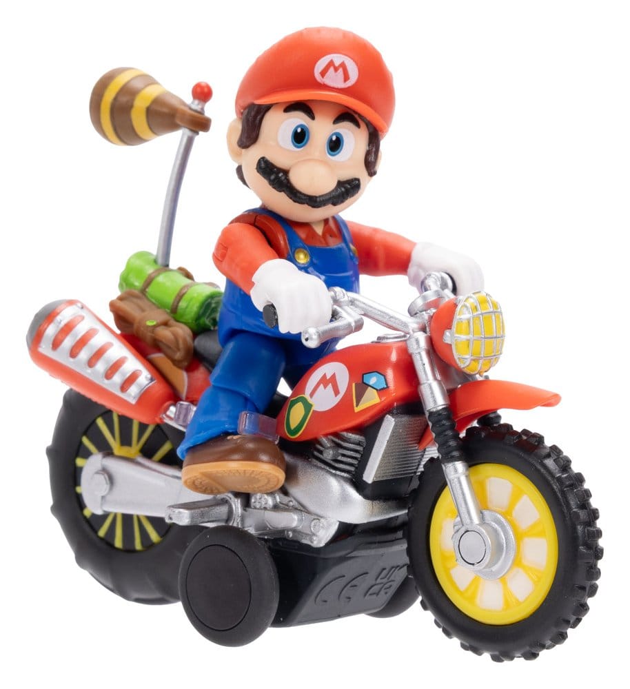Der Super Mario Galaxy Film Actionfigur mit Rückziehmotorrad Mario 6 cm Image 1