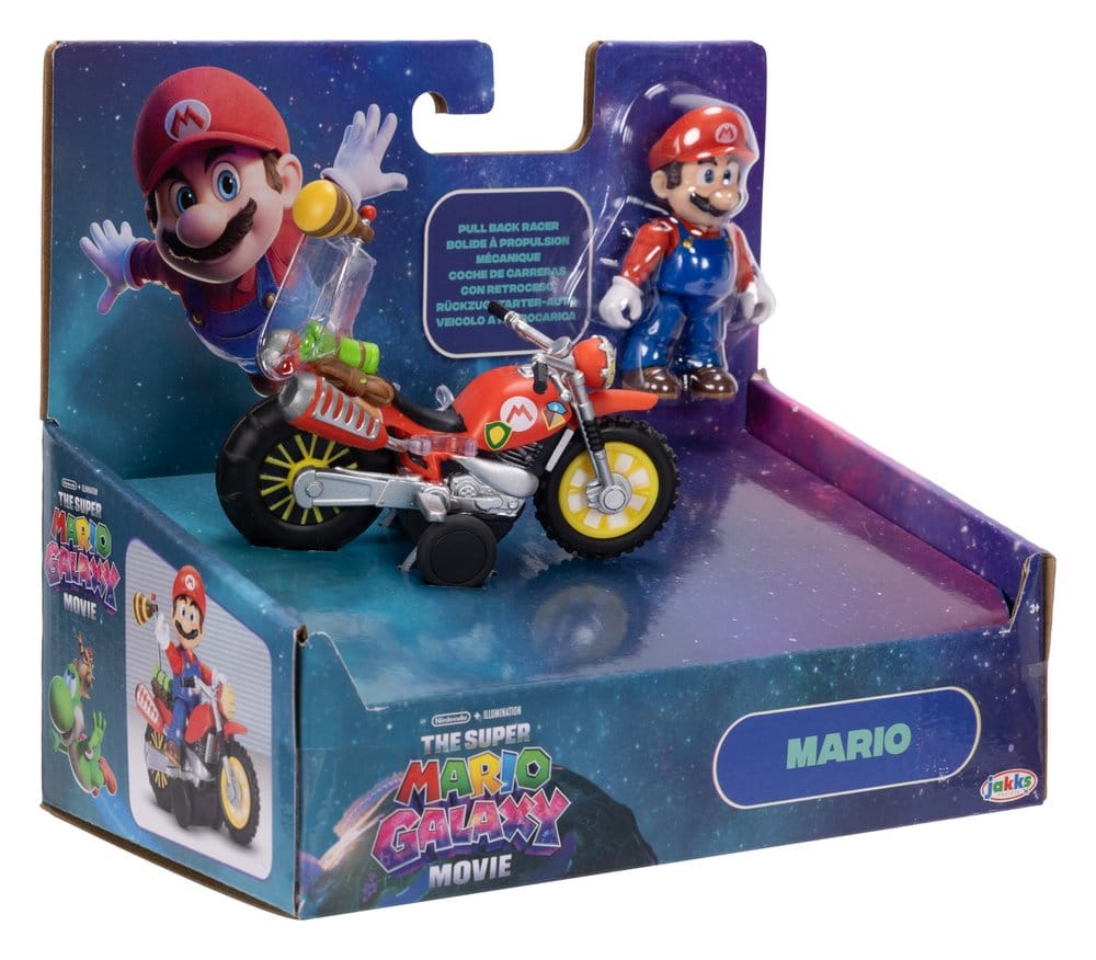 Der Super Mario Galaxy Film Actionfigur mit Rückziehmotorrad Mario 6 cm Image 5
