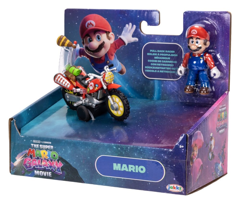 Der Super Mario Galaxy Film Actionfigur mit Rückziehmotorrad Mario 6 cm Image 6