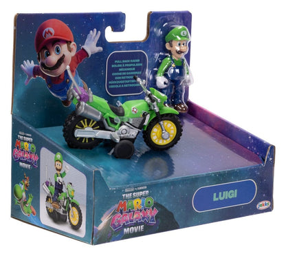 Der Super Mario Galaxy Film Actionfigur mit Rückziehmotorrad Luigi 6 cm Image 2
