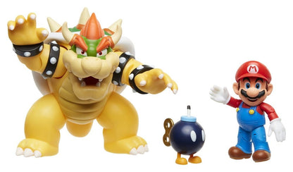 World of Nintendo Actionfiguren 3er-Pack Mario vs. Bowser Lava Battle Image 1