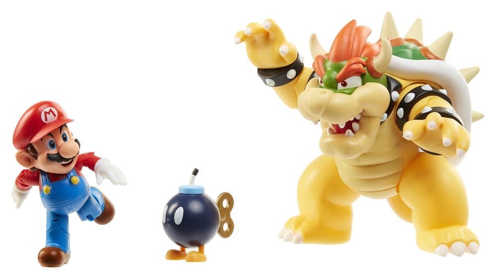 World of Nintendo Actionfiguren 3er-Pack Mario vs. Bowser Lava Battle Image 2