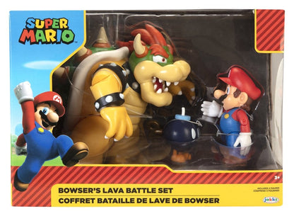 World of Nintendo Actionfiguren 3er-Pack Mario vs. Bowser Lava Battle Image 3