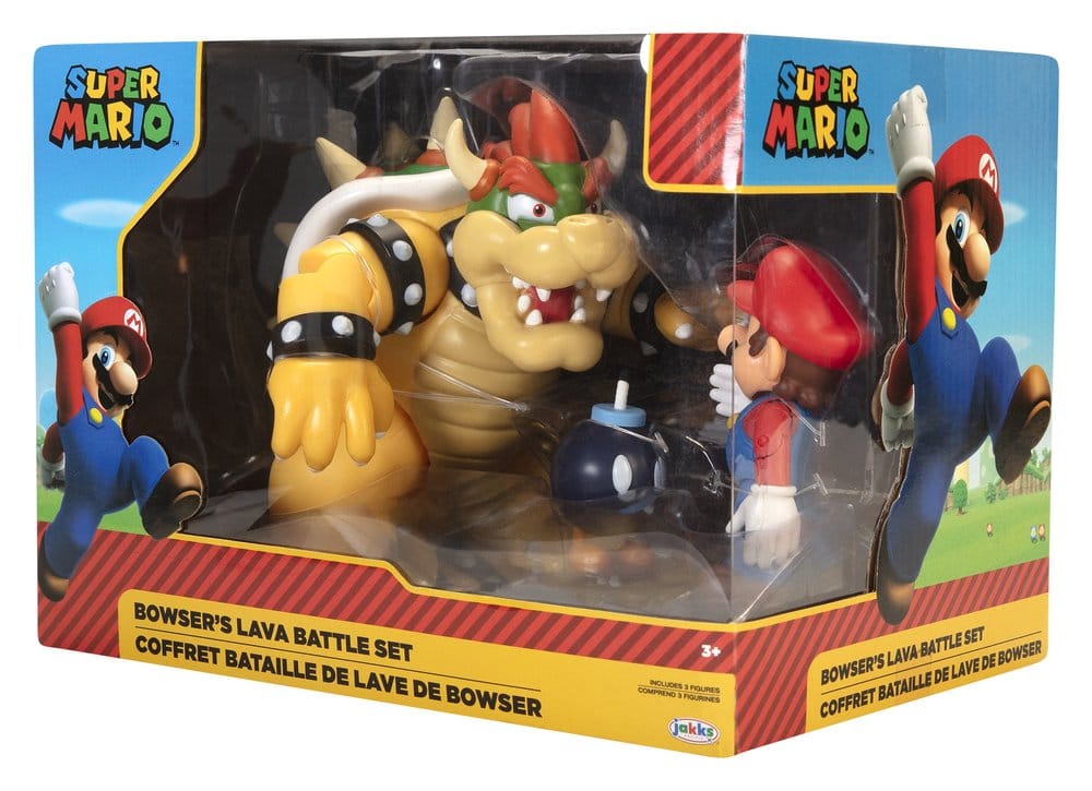 World of Nintendo Actionfiguren 3er-Pack Mario vs. Bowser Lava Battle Image 4