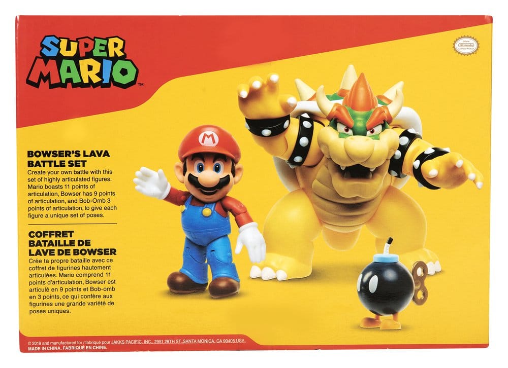 World of Nintendo Actionfiguren 3er-Pack Mario vs. Bowser Lava Battle Image 6