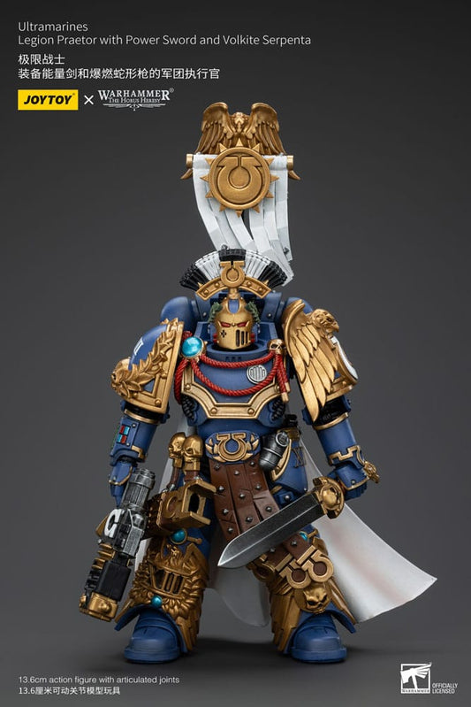 Warhammer The Horus Heresy Actionfigur 1/18 Ultramarines Legion Praetor with Power Sword and Volkite Serpenta 20 cm Image 2