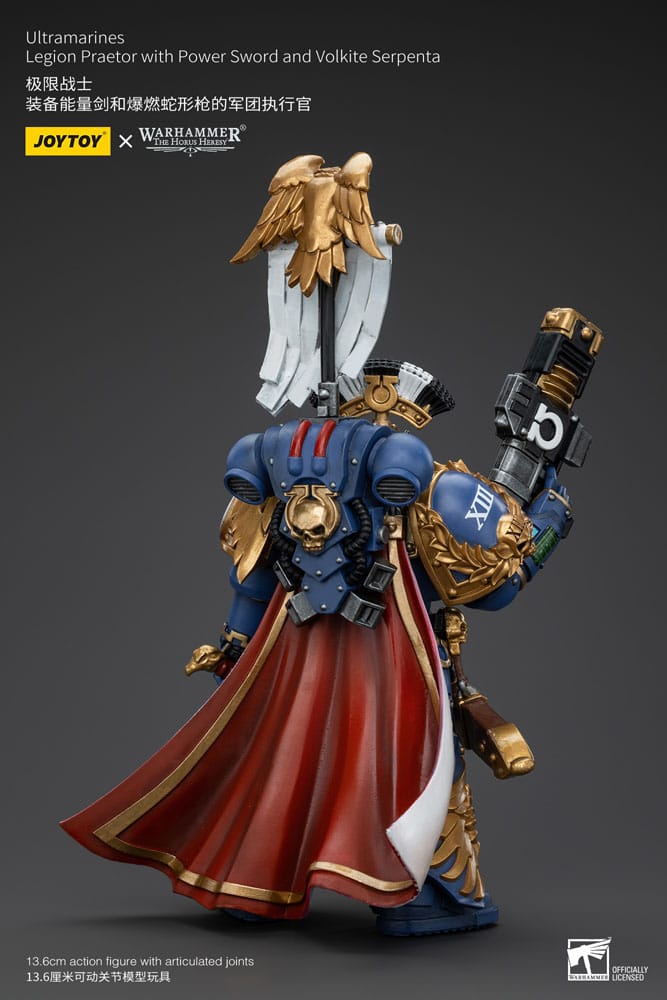 Warhammer The Horus Heresy Actionfigur 1/18 Ultramarines Legion Praetor with Power Sword and Volkite Serpenta 20 cm Image 4