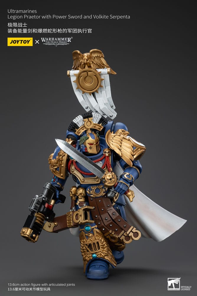Warhammer The Horus Heresy Actionfigur 1/18 Ultramarines Legion Praetor with Power Sword and Volkite Serpenta 20 cm Image 5