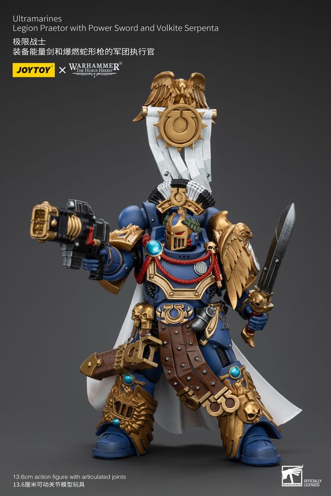 Warhammer The Horus Heresy Actionfigur 1/18 Ultramarines Legion Praetor with Power Sword and Volkite Serpenta 20 cm Image 6
