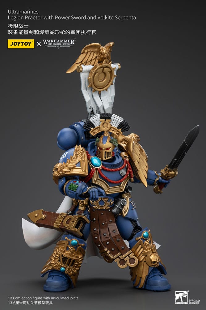 Warhammer The Horus Heresy Actionfigur 1/18 Ultramarines Legion Praetor with Power Sword and Volkite Serpenta 20 cm Image 8