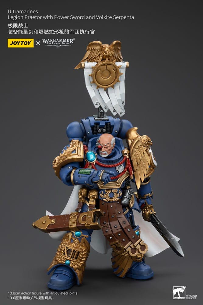 Warhammer The Horus Heresy Actionfigur 1/18 Ultramarines Legion Praetor with Power Sword and Volkite Serpenta 20 cm Image 9