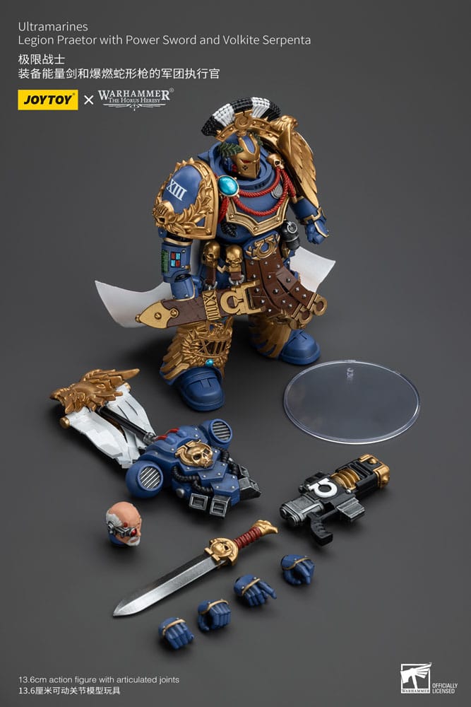 Warhammer The Horus Heresy Actionfigur 1/18 Ultramarines Legion Praetor with Power Sword and Volkite Serpenta 20 cm Image 10