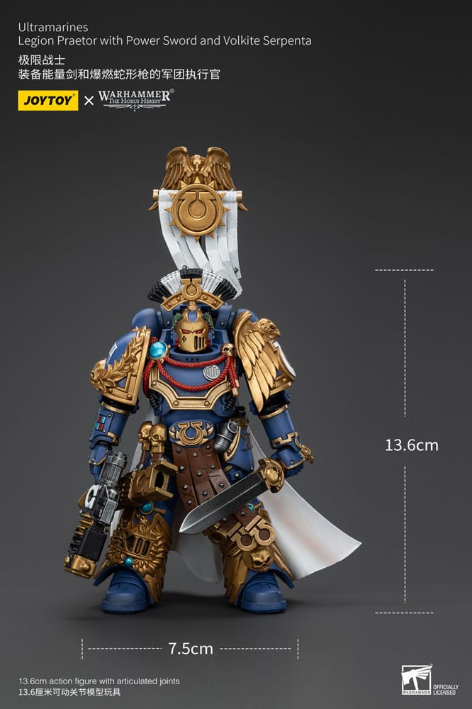 Warhammer The Horus Heresy Actionfigur 1/18 Ultramarines Legion Praetor with Power Sword and Volkite Serpenta 20 cm Image 16
